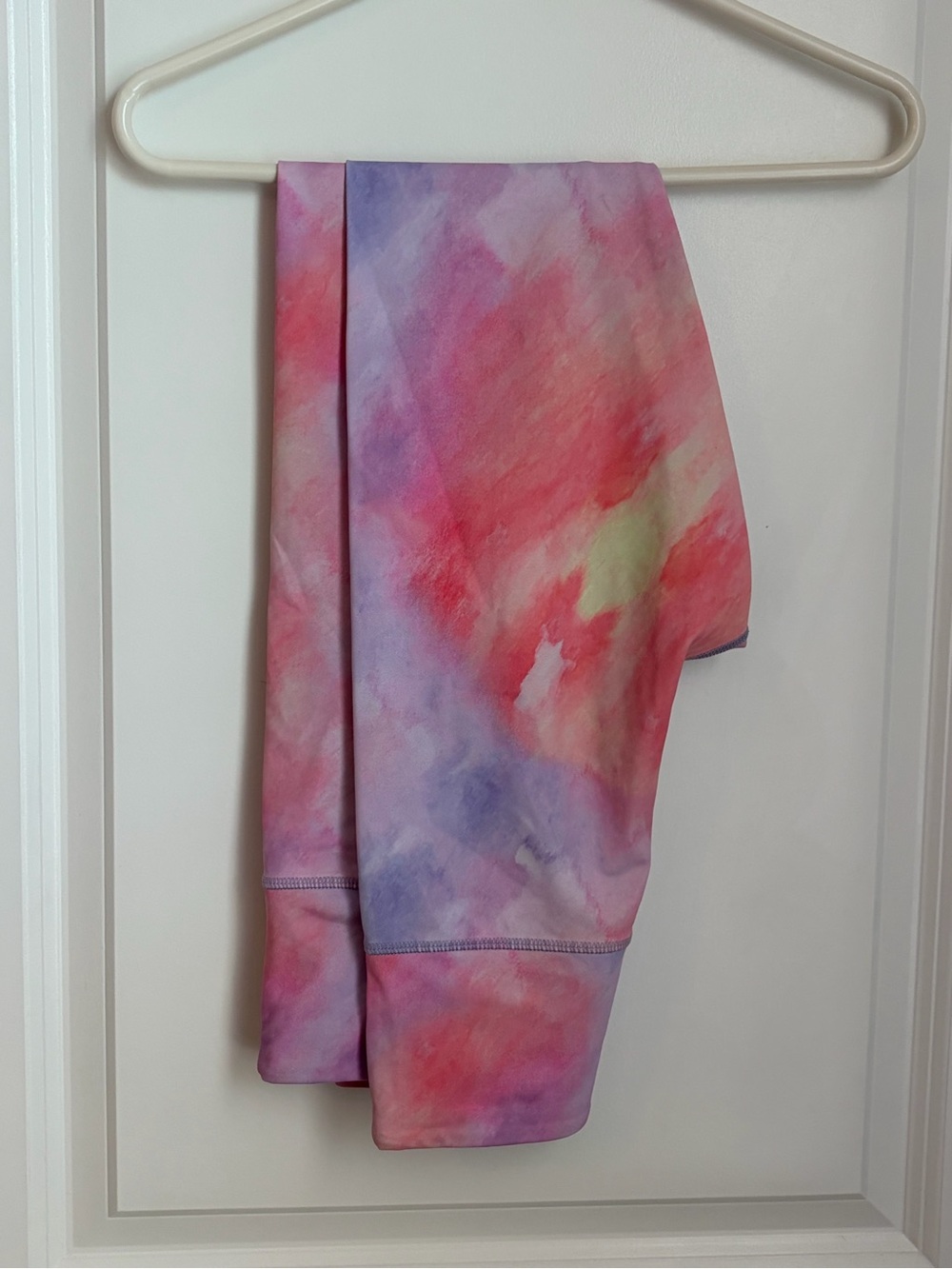 ZYIA Watercolor Tie-Dye Leggings in Pink, Purple & Green